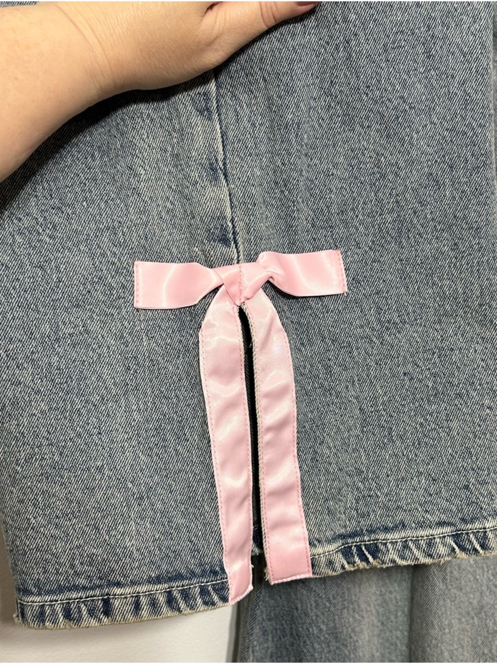 New! No Boundaries Side Bow Baggy Wide Leg Jeans Womens Size 8 - Picture 8 of 11